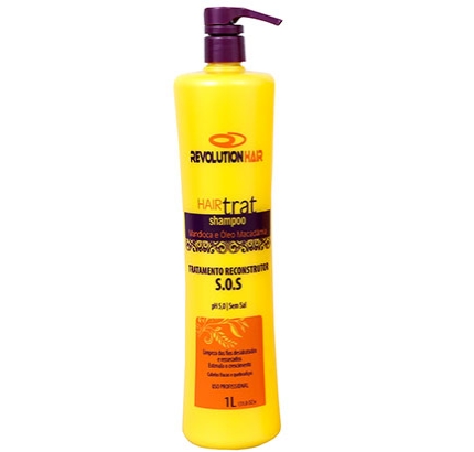 1 Shampoo Mandioca e Óleo de Macadãmia PH 5,0 Sem Sal Tratamento Reconstrutor S.O.S.